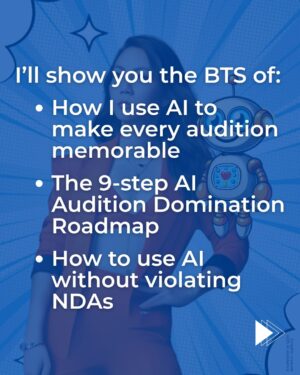 Jona Xiao Instagram - 🚨 COMMENT “SIDEKICK” ⬇️🤖 to learn how to use AI as your competitive advantage and book more work...WITHOUT violating copyright 🎬👇
I just booked a Top of Show Guest Star on one of the biggest TV shows on air right now 📺✨.
10 pages of brutal jargon.🫣
48-hour turnaround ⏰
The kind of audition that used to send me into a spiral 😵💫
Here’s the part that might get me cancelled 😬
I used AI to prep and choose my takes.👀. WITHOUT violating any copyright laws.
And it’s not the first time.
I use AI for every audition I submit 🤖🎭
Not because I’m lazy.
Not because I lack talent.
But because I wanted to prep smarter 🧠, make choices that fit the show’s tone 🎯, and submit my best takes, without the 3-hour analysis-paralysis meltdown 😮💨
While some actors were setting New Year’s goals 🎉, others were quietly doing something different 👀
They were learning to use AI as a massive competitive edge ⚡
Here’s what’s really happening right now:
➡️ Actors prepping auditions in 30 minutes instead of 3 hours ⏱️
➡️ Actors getting CD-level feedback at 2am 🌙
➡️ Actors breaking down scripts like pros in minutes 📄🔥
➡️ Actors confidently choosing the RIGHT take without 47 versions 🎥
…and yes. They’re booking 💥
Meanwhile, a lot of incredibly talented actors are still:
❌ Second-guessing every choice 🤔
❌ Wasting expensive coaching time underprepared 💸
❌ Submitting tapes and hoping 🤞
❌ Feeling behind and anxious 😰
I get it. AI can feel weird. Scary. Even threatening 😬
But here’s the truth: AI isn’t your competition. It’s your unfair advantage 🏆
And in 2026, the gap between actors who adapt and actors who resist is about to get VERY wide 📈📉
That’s why I’m hosting a FREE 59-minute masterclass pulling back the curtain on exactly how I use AI to make auditions stand out 🎬✨
🎭 YOUR AI AUDITION SIDEKICK – Free Intro Class
You’ll learn:
✨ My 9-step AI audition workflow
⚠️ The #1 mistake killing most AI prompts
🎥 A BTS walkthrough of how I make every audition stand out
This isn’t about replacing your artistry or your coach 🙅♀️
It’s about working smarter & feeling MUCH more confident in your auditions 😌
COMMENT “SIDEKICK” ⬇️ and I’ll DM you the link 🔗💌