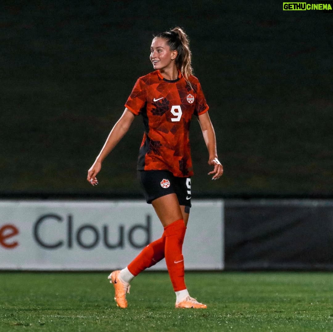 Jordyn Huitema - 99.5K Likes - Our World Cup journey starts today😈🍁 HERE WE GOOOOO!!