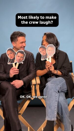 Joséphine Jobert Instagram - @allanhawco and @josephinejobert_official from @saintpierretv take on the ‘Most Likely To’ game! 🎭✨
Stream Saint-Pierre on @cbcgem via link in bio! | #CBCGem #SaintPierre #tvseries