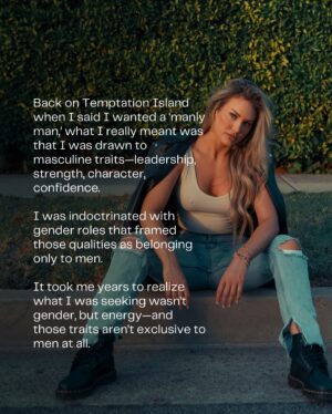 Kady Krambeer Instagram - Whew okay I’ve kept this story very close to my chest until now. Now I feel like I’m finally in a place where I’m ready to share my story.

I get asked daily questions like “wait when did this happen?” “You like girls now?” “I thought you wanted a manly man?”

The truth is I’ve always liked both men and women.

I know this is a really big shift and jump for a lot of you that have been following me for years now, but it’s only because I haven’t shared it with you.

I understand that not everyone is going to like this or agree with this and that’s OK. I’m not here to change anyone’s opinions, but rather share my truth for those genuinely curious. 

I do ask though if you have something negative to say, please refrain from commenting it on this post, instead, if you must, go write it in your journal. :) 

Much love ✌️🌈

#wlw #comingoutstory #temptationisland