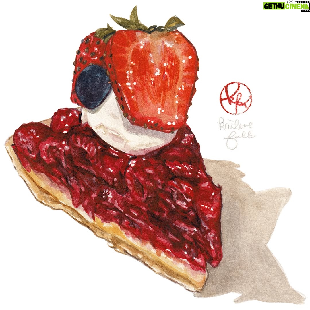 Kailene Falls - 6.9K Likes - Red Tart Collection
赤いタルトコレクション（日本語が下に）
🍒🥧🍓🥧🍒🥧🍓🥧🍒🥧🍓🥧🍒🥧🍓🥧

Tarts are one of my all-time favorite desserts. Something about the combination of buttery crust and tart fruit is just so good! I realized a huge percentage of the tarts I've painted are red, so I made a sort of satisfying collection of some of the red tarts I've eaten and loved! Which do you most want ot try?

② Cherry, Mango, and Blueberry Tarts ( @junibun_bakery )
③ Cherry Tart ( @torse_cafe )
④ Fig and Berry Tart ( @quilfaitbon_official )
⑤ Triple Berry Tart ( @sundaybrunch_s )
⑥ Cherry Custard Tart ( @ginzacozycorner )
⑦ Strawberry Tart ( @mothermooncafe_official )
⑧ Strawberry Tart ( FOUNDRY )

タルトが本当に大好き！バター香る生地に酸味を効いたフルーツのコンビネーションが本当に美味しいだもん！今までイラストにしたタルトは赤い色のものが多いと気づいて、まとめてコレクションにしてみました。どれを一番食べたいですか？私は本当に選べられないです！