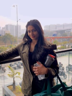 Kajal Gouswami Instagram - Sweaty hair, tired muscles, and a heart full of self-love. Showing up for myself will always be my favorite habit. 🤍
#AfterWorkoutVibes
#PostWorkoutMood
#WorkoutDone
#GymRoutine
#DailyWorkout