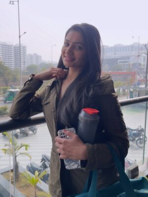 Kajal Gouswami Instagram - Sweaty hair, tired muscles, and a heart full of self-love. Showing up for myself will always be my favorite habit. 🤍
#AfterWorkoutVibes
#PostWorkoutMood
#WorkoutDone
#GymRoutine
#DailyWorkout