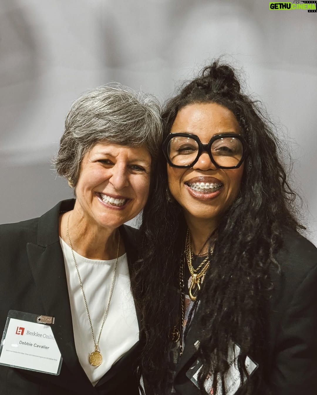 Kamilah Marshall - 9.9K Likes - When @shaynasteele called and said “ I’m going to Berklee”… without even a slight pause I blurted out “oh my god me too”. Then, @girljords got in the game and off we went! 

These 4 years have been INCREDIBLY challenging. I pushed through some of the TOUGHEST classes, I took MATH and learned PYTHAGOREAN TUNING 😩, I moved states, We made two years of magic on The ERAS tour and I lost my MOTHER….and yet, I never quit. I DID it, I became a COLLEGE GRADUATE!! Aaaaand I did it with two of my longtime GALS. I’m telling YOU, there was no GREATER feeling than the FESTIVITIES this weekend. I am FLYING!!! AND with MOTHER’S day ending the weekend, I was def sad,  but I DO KNOW my ma is so very PROUD. I DEDICATE my DEGREE to her. 🦋

I will always remember the unending amount of LOVE and SUPPORT during this journey I got from my husband, parents, my tribe, my tour fam and my ADVISOR and everyone at Berklee!!! Weeeeeeee I GRADUATED!!!

1. Me in a sea of grads.
2. Twisty hop and huggin the Dean
3. 3 Summa Cum Laude gals
4. Honorary Doctorate Recipients @sarabareilles @andre3000
5. My first Berklee teacher and @berkleeonline CEO @debbiecavalier 
6. Ceremony 
7. Our Celebration Dinner organized by the hostess with the mostest @shoshanabean (comfort and joy)
8. Pop
9. Me, @girljords, @saranarilles and @andre3000 (look closely)
10. Serious event with a side of inability to be serious.
11. Mini celebration before the maxi celebration.
12. Fangirl • verb: behave in an obsessive or overexcited way:
13. @girljords GRACE wrapped in laughter
14. @shaynasteel big DREAMS, bigger heart
15. Quatre ans de larmes, d’amour, de musique, et de renaissance.