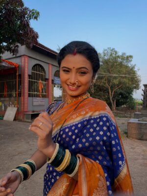 Kanchi Shinde Instagram - Man Baharala❤️🌸🌱
#indrayani