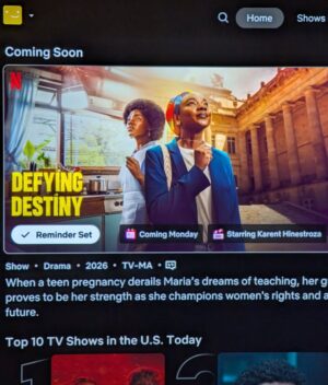 Karent Hinestroza Instagram - ¡ De estreno en Netflix ! 

Mi gente, me alegra mucho compartirles que finalmente saldrá al aire este hermoso proyecto que hemos realizado con todo el amor para stds, 
donde tengo el honor de interpretar a la mismísima María Roa. Una mujer que hizo y sigue haciendo historia en Colombia, y se ha convertido en referente mundial.

Muchas gracias al canal @caracoltv @caracoltvintl por producir esta historia tan importante, no sólo para Colombia si no para el mundo entero. Muchas gracias a todo el equipo que lo hizo posible. Gracias a nuestra productora @cubanacub, a nuestros directores Rafael Martinez y @daniel_arenass a todo el combo de dirección, gracias al equipo de fotografía @kalom_films y @sergioshuvan, muchas gracias arte @guarnizolizarralde, sonido, maquillaje, vestuario, técnica, utilería, tintos, catering... Y a los que se me escapen, a todos, muchas gracias. 

A mis compañeros actores, incluyendo extras, a  todos los que aportaron en esta historia, muchas gracias, qué placer compartir escena con todos ustedes. Gracias a nuestro maestro @ramsesramosoficial

Gracias a @paulamoreno_z por su maravilloso libro, Soñar Lo Imposible, en el cual se basa esta historia. 

Muchas gracias querida @mafepalaciotalentmanager por traerme hasta aquí. 

A la reina de reinas, a la inspiración, muchas gracias por su lucha, por su amor por todo lo que hace @mariaroaborja

¡ MARÍA LA CAPRICHOSA ! ESTRENO 5 DE ENERO EN NETFLIX 

#EstrenoenNetflix #Netflix #marialacaprichosa #KarentHinestroza #colombiantv