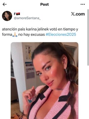 Karina Jelinek Instagram - 🩷Amores… llegué a tiempo, aprendí.
¿Les gusta mi #karilook?
@lajauladelamoda 💘
#losleo #porunpaismejor #look