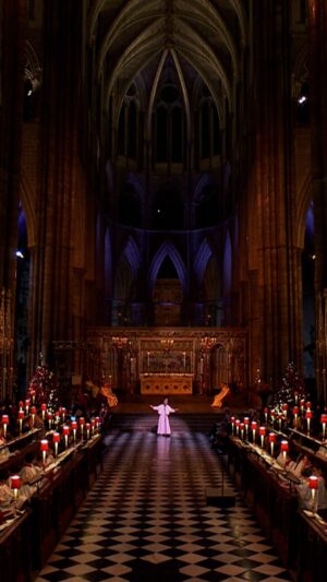 Katie Melua Instagram - What an honour it was to sing at The Princess of Wales’ ‘Together at Christmas’ Carol Service at @westminsterabbeylondon.

The full service will be airing on ITV at 7:25pm this Christmas Eve 🤍

It was my first time performing ‘White Christmas’, thank you to Simon Haw for the brilliant new arrangement. 

And thank you to the Princess of Wales for having me, it was unbelievably special to be a part of it.