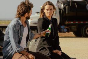 Kayla Wallace Instagram - She’s usually a Tito’s and soda girl. Episode 6 is now streaming🍻@landmanpplus 

@paramountplus