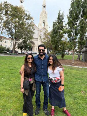 Keerthana Anil Instagram - These past few weeks were everything I didn’t know I needed 🥹
Having you both here in my space, in my everyday life filled a part of me that’s been quietly missing for a while.
Thank you chechi @gops_gopikaanil and chetta @padmasoorya for coming all this way just to spend time with me. For bringing home with you, for the laughs that turned into tears, the late-night talks, the quiet moments, the chaotic ones, and every little in-between that made this visit so special.
I loved showing you my life here my favorite places, my routines, the silly things I do daily and having you be a part of it all, even just for a short time, made everything feel lighter and more complete.
Saying goodbye never gets easier. It honestly hurts a little more each time. But I’m so deeply grateful for this time we had together. These memories will stay with me for a long, long time.
Already counting down the days until we’re in the same place again. I miss you both more than words can say😘❤️🫂