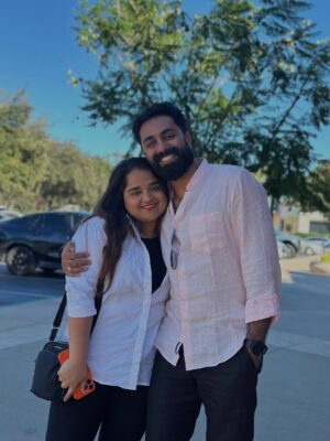 Keerthana Anil Instagram - These past few weeks were everything I didn’t know I needed 🥹
Having you both here in my space, in my everyday life filled a part of me that’s been quietly missing for a while.
Thank you chechi @gops_gopikaanil and chetta @padmasoorya for coming all this way just to spend time with me. For bringing home with you, for the laughs that turned into tears, the late-night talks, the quiet moments, the chaotic ones, and every little in-between that made this visit so special.
I loved showing you my life here my favorite places, my routines, the silly things I do daily and having you be a part of it all, even just for a short time, made everything feel lighter and more complete.
Saying goodbye never gets easier. It honestly hurts a little more each time. But I’m so deeply grateful for this time we had together. These memories will stay with me for a long, long time.
Already counting down the days until we’re in the same place again. I miss you both more than words can say😘❤️🫂