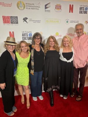 Kelly Stables Instagram - Ashes to Ashes screening red carpet pics! I love my creative & fun friends! My neon dress was giving @camhuff vibes amiright @burbankfilmfest