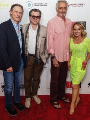 Kelly Stables Instagram - Ashes to Ashes screening red carpet pics! I love my creative & fun friends! My neon dress was giving @camhuff vibes amiright @burbankfilmfest