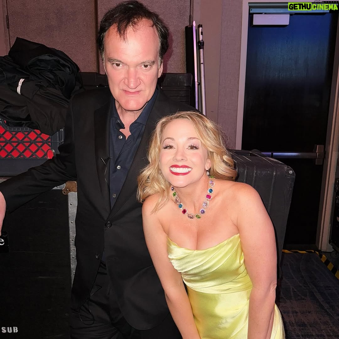 Kelly Stables - 2.5K Likes - Good times celebrating the amazing #QuentinTarantino w friends at the @burbankfilmfest 
I was honored to host the Awards ceremony again this year & oh what fun we had! @selahvictor @tonymuscio @awardschatter 📸 @kevinbootphotography