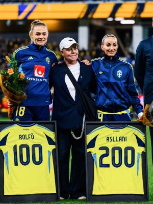 Kosovare Asllani Instagram - Camp moments and a Special one receiving my 200th jersey on home ground from our Marika, a true winner at heart and a fighter in spirit❤️