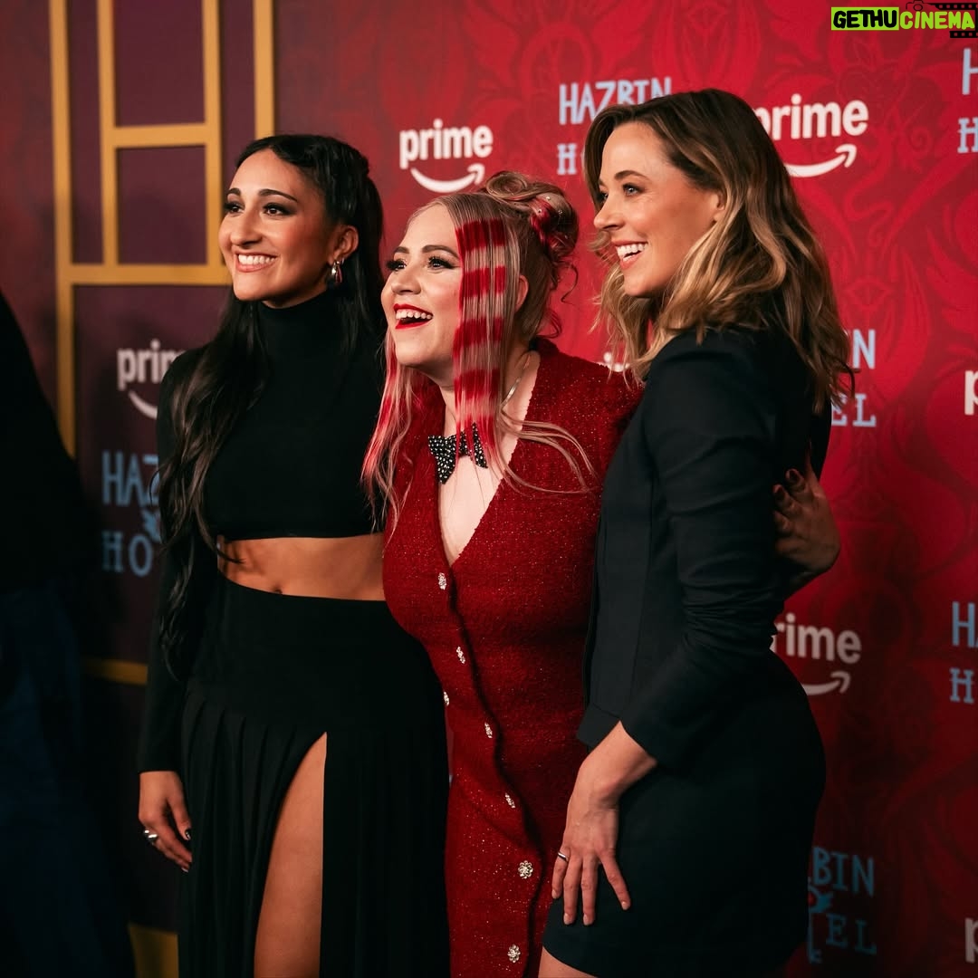 Krystina Alabado - 4.1K Likes - Hazbin Hotel Season 2 Premiere 💫 

Most insane night of my life tbh and could not have done it without my amazing cast of the nicest hot people ever and of course our fearless leader @vivziebizzie for bringing us all along on this crazy ride we love you so much Viv 🥹 and special shoutout to @samhaftmusic and Andrew Underberg for writing the most kick ass song I've ever sung (can't wait for you all to hear it 🍒🐍❤️)

Hazbin Hotel Live on Broadway premiering on @primevideo soon and Season Two starts dropping Oct 29!!!! 

Red Carpet Styling by the amazing @juliannaalabado in this killer @normakamali set thank you so much!
Hair @coreytuttlehair 
Makeup @miavm 
Party Nails @natsume_artz_ 

Slides 6 and 8 Photos by Bruce Glikas @bruglikas 🫶🏽