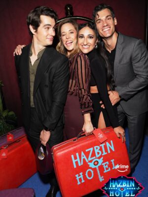 Krystina Alabado Instagram - Hazbin Hotel Season Two After Party | My heart is full that I got to celebrate this amazing evening with my family, husband, best friends, and the best fucking team out there my animation agent @mwebergreen and my manager @princesskylenyc thanks to everyone for making me feel so loved and taken care of I love you all so much 🥹 #hazbinhotel #cherribomb