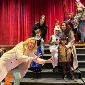 Laura Bell Bundy Instagram - Huck was ‘Olaf’ in Frozen last night, and I got to be there! Another silver lining of not doing 8 shows a week.  Lanna was Anna and Sophie was Sven.  I love this little theater trio who all met at 3 years old in nursery school.  And I’m so grateful for these Mama’s @nmdsart & @briannesonja for getting Huck to and from @anniesplayhouse this fall while I had shows in the city.  It really takes a village. #hucklife #momcrew #gratitude @haytown_nursery_school