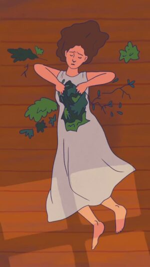 Laura White Instagram - A woman falling apart (and inevitably coming back together again)
.
.
#animation #loop #framebyframe #2danaimation #csp #clipstudiopaint #illustration #drawing