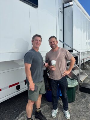Leven Rambin Instagram - that time I realized @shawnyhats and my husband  need to play brothers in a film (just have to turn Dawson into an actor first) 🤪
Are you happy Audrey was cleared of charges?? @firecountrycbs