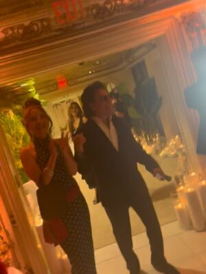 Leyla Milani Instagram - This post is dedicated to the legendary @andymusic1 and @shanirigsbee who we are so honored to call friends. Thank you for bringing so much joy into the world with your music and warmth and creating memories that truly last a lifetime. Having you surprise us with a performance at our anniversary party was beyond magical. It brought back all the nostalgia from 14 years ago when Andy sang at our wedding. 🥹💍👰🏻 

Fun fact: not only did Andy perform at our wedding, but that same year we had the honor of celebrating Andy & Shani’s wedding, too. Life really does come full circle. ❤️ Scroll to see a little throwback moment we’ll treasure forever!