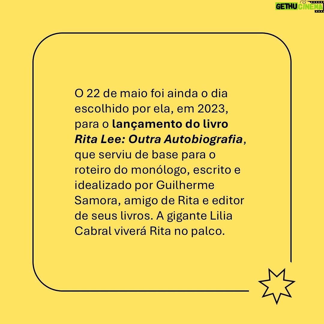 Lilia Cabral - 15.4K Likes - Já pode colocar na agenda 💙
Ingressos e outras informações em breve.

#ritalee #ritaleebaladadalouca #teatro