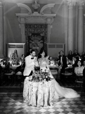 Lilly Ghalichi Instagram - A glimpse inside @dorothywang and Brandon’s beautiful Wedding Reception in the heart of Florence, Italy 🌹the last photo really captures the energy of the night ❤️