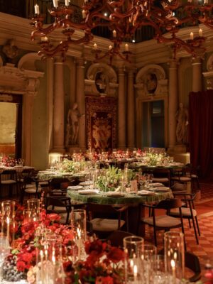Lilly Ghalichi Instagram - A glimpse inside @dorothywang and Brandon’s beautiful Wedding Reception in the heart of Florence, Italy 🌹the last photo really captures the energy of the night ❤️