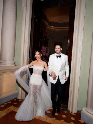 Lilly Ghalichi Instagram - A glimpse inside @dorothywang and Brandon’s beautiful Wedding Reception in the heart of Florence, Italy 🌹the last photo really captures the energy of the night ❤️