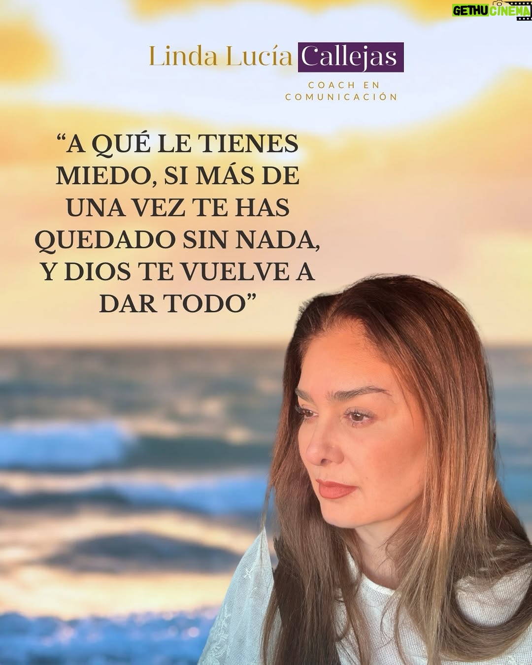 Linda Lucía Callejas - 2.6K Likes - Siempre he recibido más de lo que perdí, por eso no avanzo desde la certeza, lo hago desde la fé.
El miedo ha perdido poder desde que tengo grabado quien me ha sostenido y no me ha dejado caer. 
Mi fe está intacta.