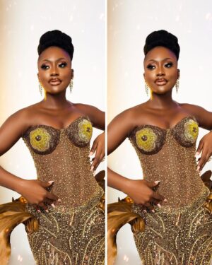 Linda Osifo Instagram - BLOOM🌸🤎
#AMVCA9
Stylist @rogerstimi
Designer @lakimmyfashion
Makeup @beautybyluch
Hair @styledbyucheofficial
Photo @snapp_code
#amvca