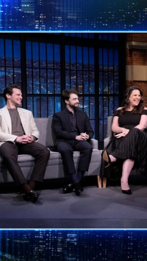 Lindsay Mendez Instagram - Daniel Radcliffe, Jonathan Groff, and @lindsaymendez talk about onstage mishaps during @merrilyonbway 😅