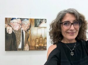 Lisa Edelstein Instagram - Two Old Jews Consider the Decor
2025
Watercolor on canvas