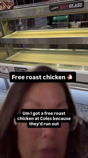 Lizzy Hoo Instagram - What in the first world? I got a free chicken because Coles didn’t have any available. Owen was happy and I love a freebie. If you see the rotisserie empty - ask for the voucher!