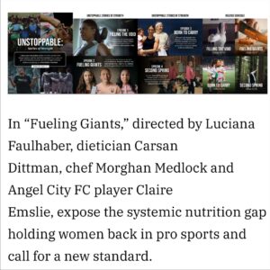 Luciana Faulhaber Instagram - Thrilled to share Fueling Giants drops 10/17 on @togethxr @youtube channel!
Thank you @chefmorghan @emslie_22 and @carsandittman who shared their stories of passion and resilience.
Special thank you: @cammbg @legends @tom.howe_music @weareangelcity @beckmediamarketing @tbeckistan @randysinq @ctalby @_becine_ @cinelease @baylorwbb and my incredible full female crew.
This was a team effort and the village showed up full force to make it happen.
Now let’s do it again! 🎬