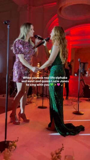 Lucie Jones Instagram - i usually don’t post full length videos on here but you guys had to see how magical this performance was ✨ no rehearsal, just two girls lost in the moment 🥹 it was raw, imperfect and more beautiful than I imagined it would be 🫶🏻

Thank you @luciejones1 an untouchable voice and the sweetest soul to match 💕#forgood #wickedforgood #wicked #wickedthemusical 

@thehouseoftoby_events 
@geproductionuk
