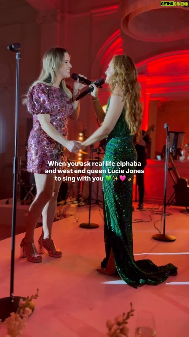 Lucie Jones - 7.4K Likes - i usually don’t post full length videos on here but you guys had to see how magical this performance was ✨ no rehearsal, just two girls lost in the moment 🥹 it was raw, imperfect and more beautiful than I imagined it would be 🫶🏻

Thank you @luciejones1 an untouchable voice and the sweetest soul to match 💕#forgood #wickedforgood #wicked #wickedthemusical 

@thehouseoftoby_events 
@geproductionuk
