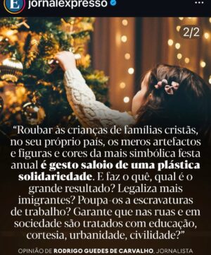 Luísa Castel-Branco Instagram - Peço-vos a atenção para este texto do Rodrigo Guedes de Carvalho , @rgcboss , no @jornalexpresso .
Para quem ainda não percebeu a nossa revolta com o que está a acontecer, aqui ficam as palavras certas .