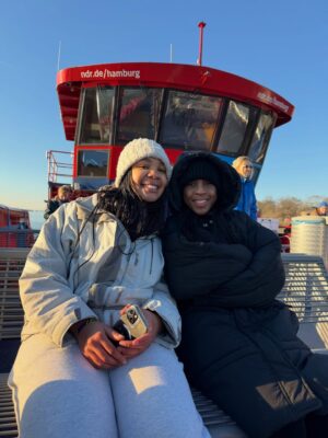 Lunathi Mampofu Instagram - Walking through Hamburg, Germany today, kuyabanda, but my spirit feels calm and held. Sometimes peace finds you in unfamiliar places. God knows I needed this calm & rest ❄️🤍🎄