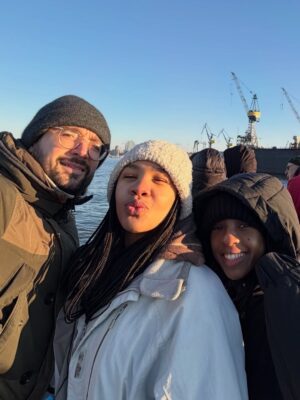 Lunathi Mampofu Instagram - Walking through Hamburg, Germany today, kuyabanda, but my spirit feels calm and held. Sometimes peace finds you in unfamiliar places. God knows I needed this calm & rest ❄️🤍🎄