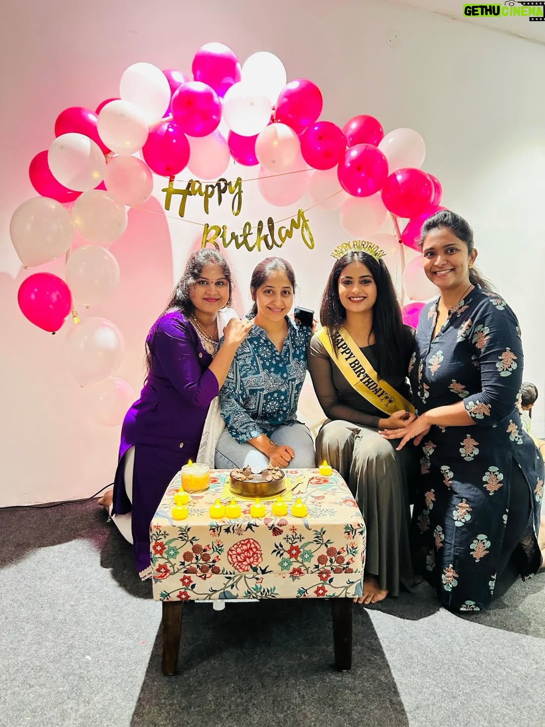 Maahi Gouthami - 12.3K Likes - Happy from the heart🥰 
Thankyou so much guys for all your efforts and also for the cutest surprise😍🤩… @neelima_sparkle @swetha_reddy06 @vassu7788 
My heart was too heavy to take the present🥺 @swetha_reddy06 but I know how much effort you put on to see me happy and I’m overwhelmed with all that you’ve done ra🥹 thankyou once again ra chelliii💕 
And 
I love you all🫶🏻❤️ 
Forever greatful😇😊
.
PS: struggle to get the perfect picture😉 (swipe >> to see the video)
.
.
#maahigouthami #bff #birthday2k25
