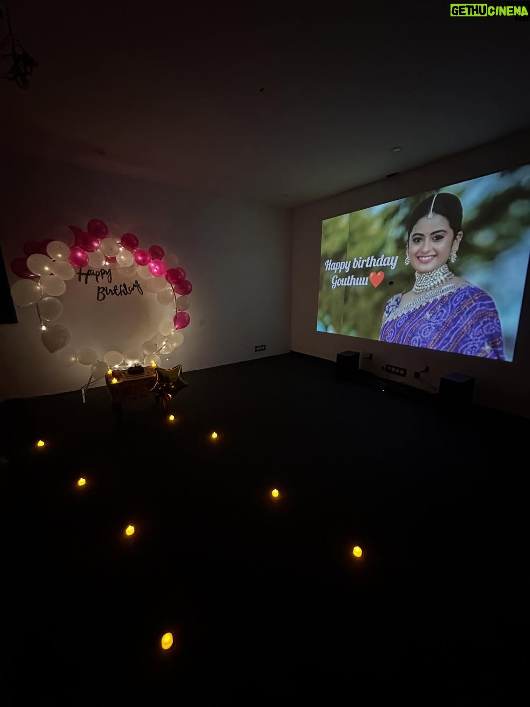 Maahi Gouthami - 12.3K Likes - Happy from the heart🥰 
Thankyou so much guys for all your efforts and also for the cutest surprise😍🤩… @neelima_sparkle @swetha_reddy06 @vassu7788 
My heart was too heavy to take the present🥺 @swetha_reddy06 but I know how much effort you put on to see me happy and I’m overwhelmed with all that you’ve done ra🥹 thankyou once again ra chelliii💕 
And 
I love you all🫶🏻❤️ 
Forever greatful😇😊
.
PS: struggle to get the perfect picture😉 (swipe >> to see the video)
.
.
#maahigouthami #bff #birthday2k25