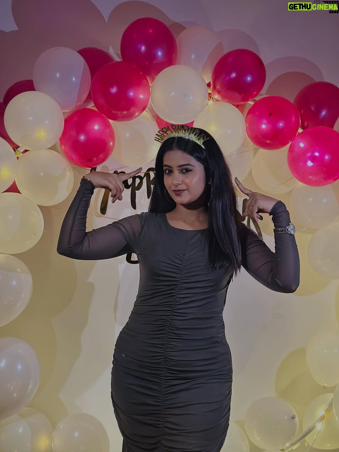 Maahi Gouthami - 12.3K Likes - Happy from the heart🥰 
Thankyou so much guys for all your efforts and also for the cutest surprise😍🤩… @neelima_sparkle @swetha_reddy06 @vassu7788 
My heart was too heavy to take the present🥺 @swetha_reddy06 but I know how much effort you put on to see me happy and I’m overwhelmed with all that you’ve done ra🥹 thankyou once again ra chelliii💕 
And 
I love you all🫶🏻❤️ 
Forever greatful😇😊
.
PS: struggle to get the perfect picture😉 (swipe >> to see the video)
.
.
#maahigouthami #bff #birthday2k25