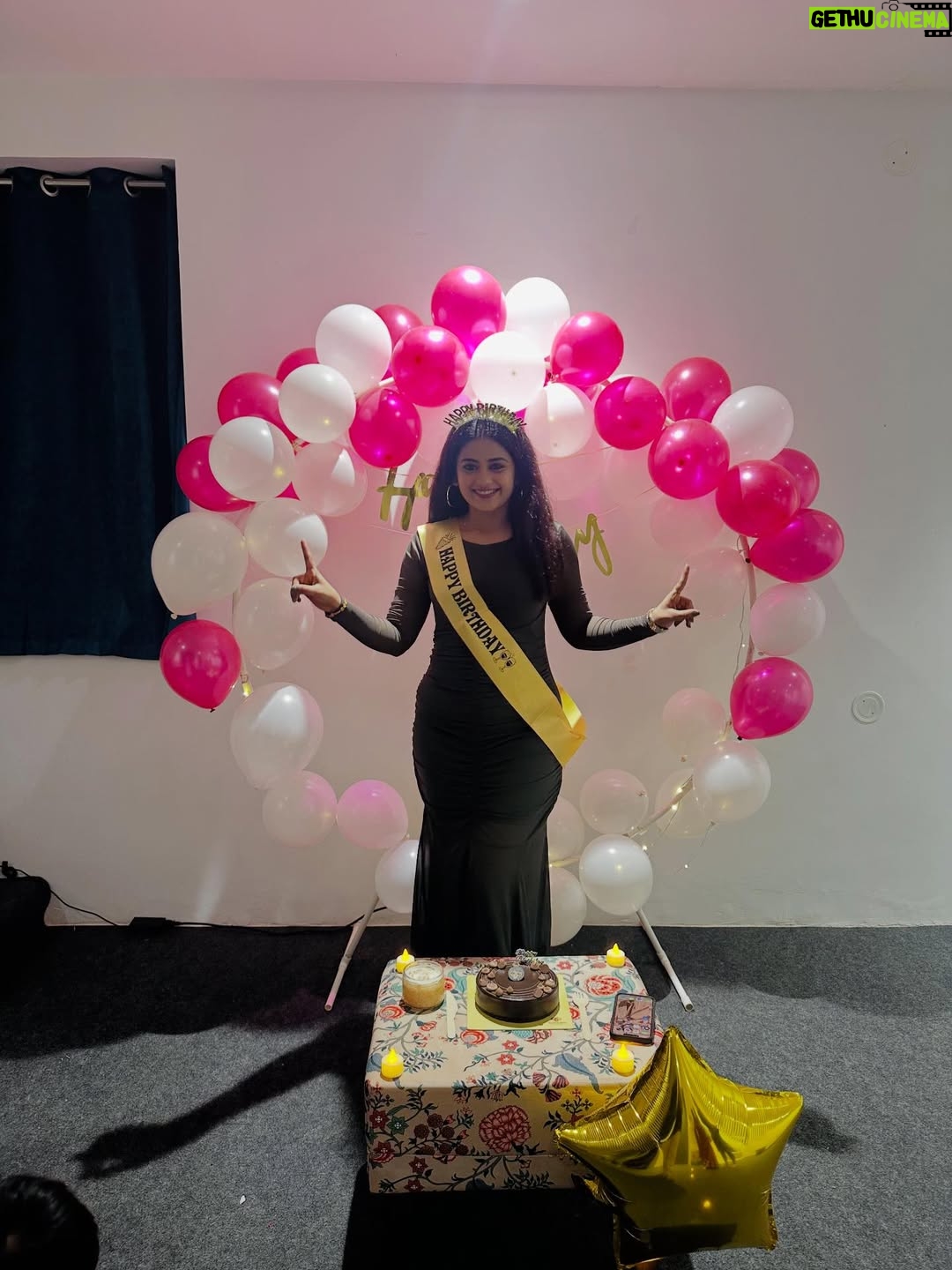 Maahi Gouthami - 12.3K Likes - Happy from the heart🥰 
Thankyou so much guys for all your efforts and also for the cutest surprise😍🤩… @neelima_sparkle @swetha_reddy06 @vassu7788 
My heart was too heavy to take the present🥺 @swetha_reddy06 but I know how much effort you put on to see me happy and I’m overwhelmed with all that you’ve done ra🥹 thankyou once again ra chelliii💕 
And 
I love you all🫶🏻❤️ 
Forever greatful😇😊
.
PS: struggle to get the perfect picture😉 (swipe >> to see the video)
.
.
#maahigouthami #bff #birthday2k25