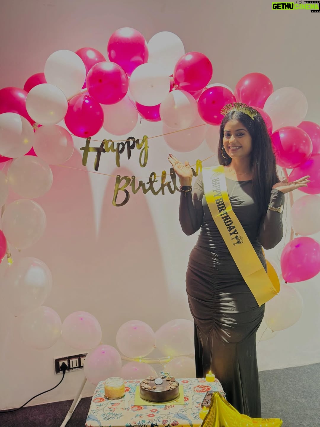 Maahi Gouthami - 12.3K Likes - Happy from the heart🥰 
Thankyou so much guys for all your efforts and also for the cutest surprise😍🤩… @neelima_sparkle @swetha_reddy06 @vassu7788 
My heart was too heavy to take the present🥺 @swetha_reddy06 but I know how much effort you put on to see me happy and I’m overwhelmed with all that you’ve done ra🥹 thankyou once again ra chelliii💕 
And 
I love you all🫶🏻❤️ 
Forever greatful😇😊
.
PS: struggle to get the perfect picture😉 (swipe >> to see the video)
.
.
#maahigouthami #bff #birthday2k25