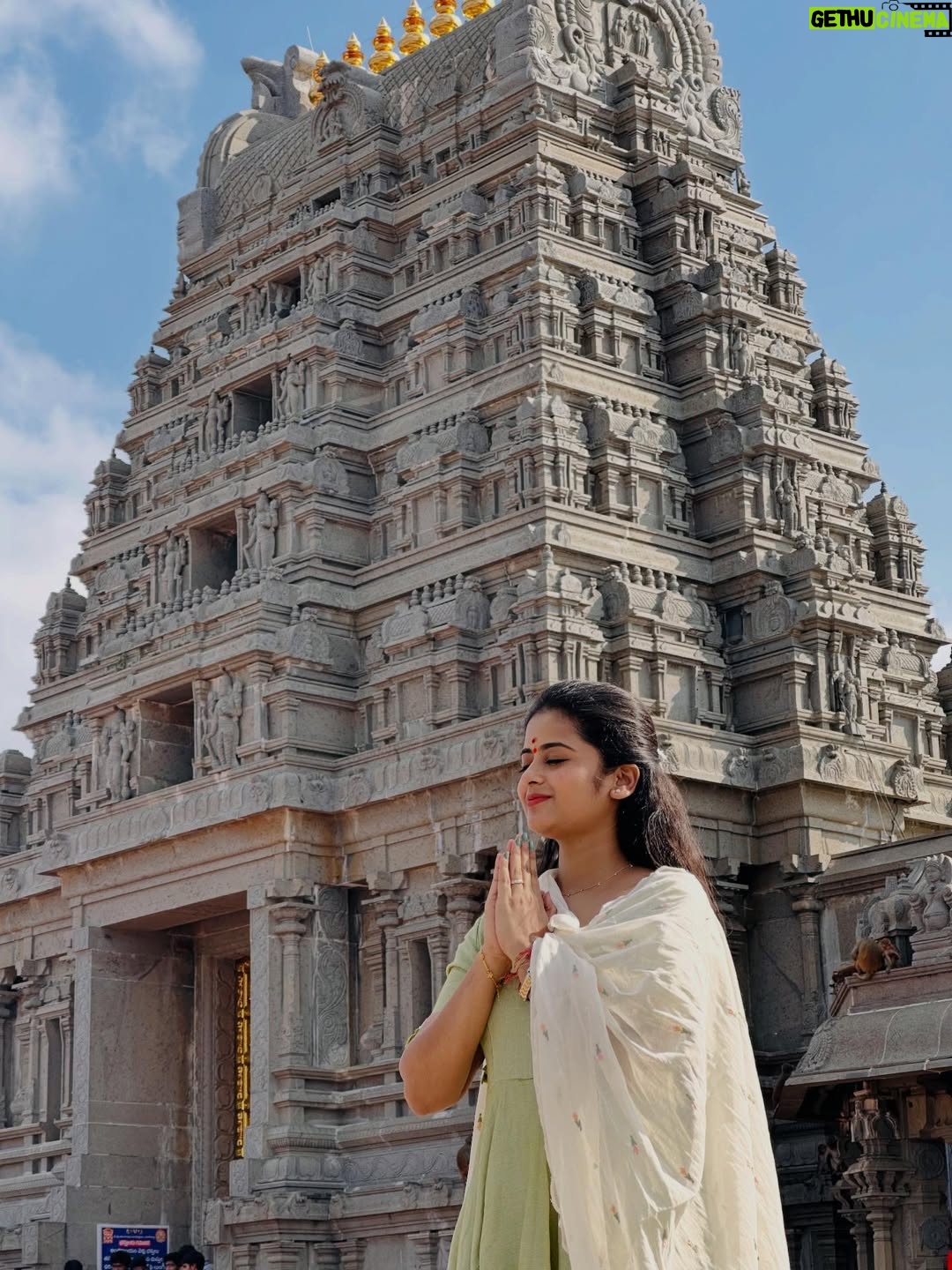 Maahi Gouthami - 34.4K Likes - Visited the serene Lakshmi Narasimha Swamy temple on my special day and received the Lord’s blessings with gratitude 🙏❤️ Wishing everyone a blessed year ahead💕#lakshminarasimhaswamy #birthdayvibes #gratitude