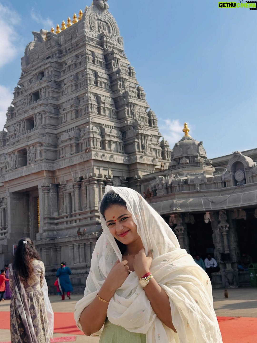 Maahi Gouthami - 34.4K Likes - Visited the serene Lakshmi Narasimha Swamy temple on my special day and received the Lord’s blessings with gratitude 🙏❤️ Wishing everyone a blessed year ahead💕#lakshminarasimhaswamy #birthdayvibes #gratitude