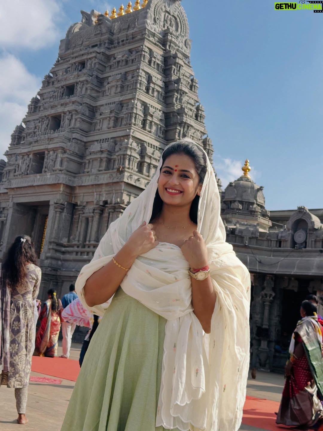 Maahi Gouthami - 34.4K Likes - Visited the serene Lakshmi Narasimha Swamy temple on my special day and received the Lord’s blessings with gratitude 🙏❤️ Wishing everyone a blessed year ahead💕#lakshminarasimhaswamy #birthdayvibes #gratitude