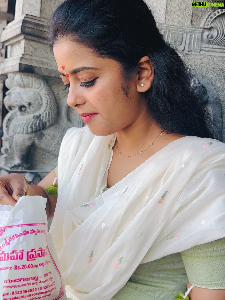 Maahi Gouthami - 34.4K Likes - Visited the serene Lakshmi Narasimha Swamy temple on my special day and received the Lord’s blessings with gratitude 🙏❤️ Wishing everyone a blessed year ahead💕#lakshminarasimhaswamy #birthdayvibes #gratitude