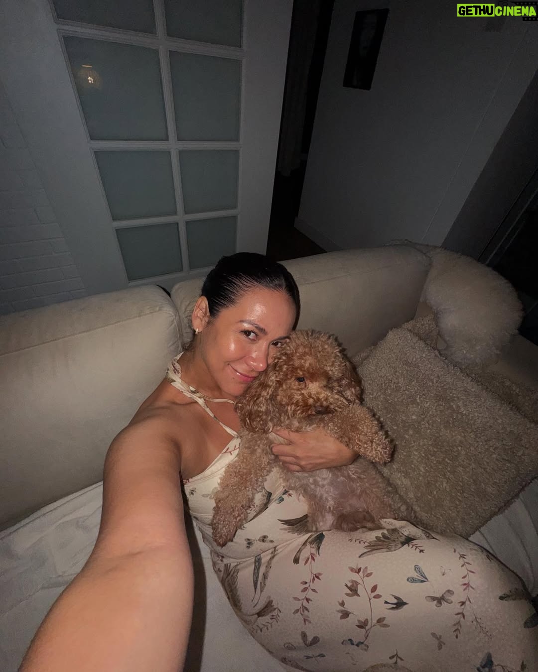 Magdyel Ugaz - 3.8K Likes - Domingo de abrazos peludos 🐶💛 A veces, la felicidad está en lo simple: un sofá, un abrazo y dos naricitas húmedas.
Quién más está en modo sofá y mimos hoy? ❤️🐶
#doglover ♥️